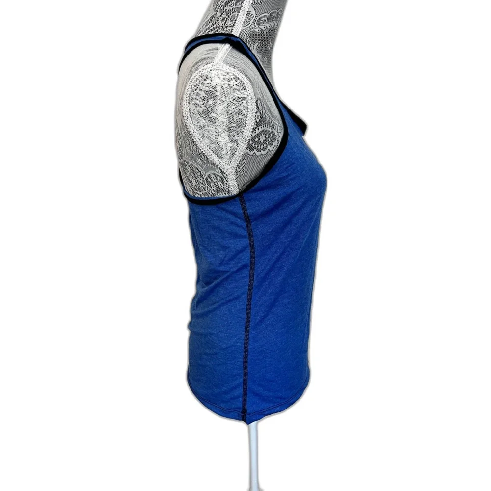 Champion Women's Racerback Tank Top Blue with Black Trim Small